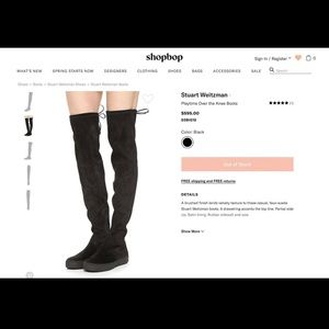 Stuart Weitzman Playtime black over knee boots